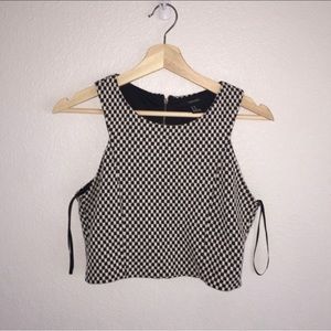 F21 checkered top
